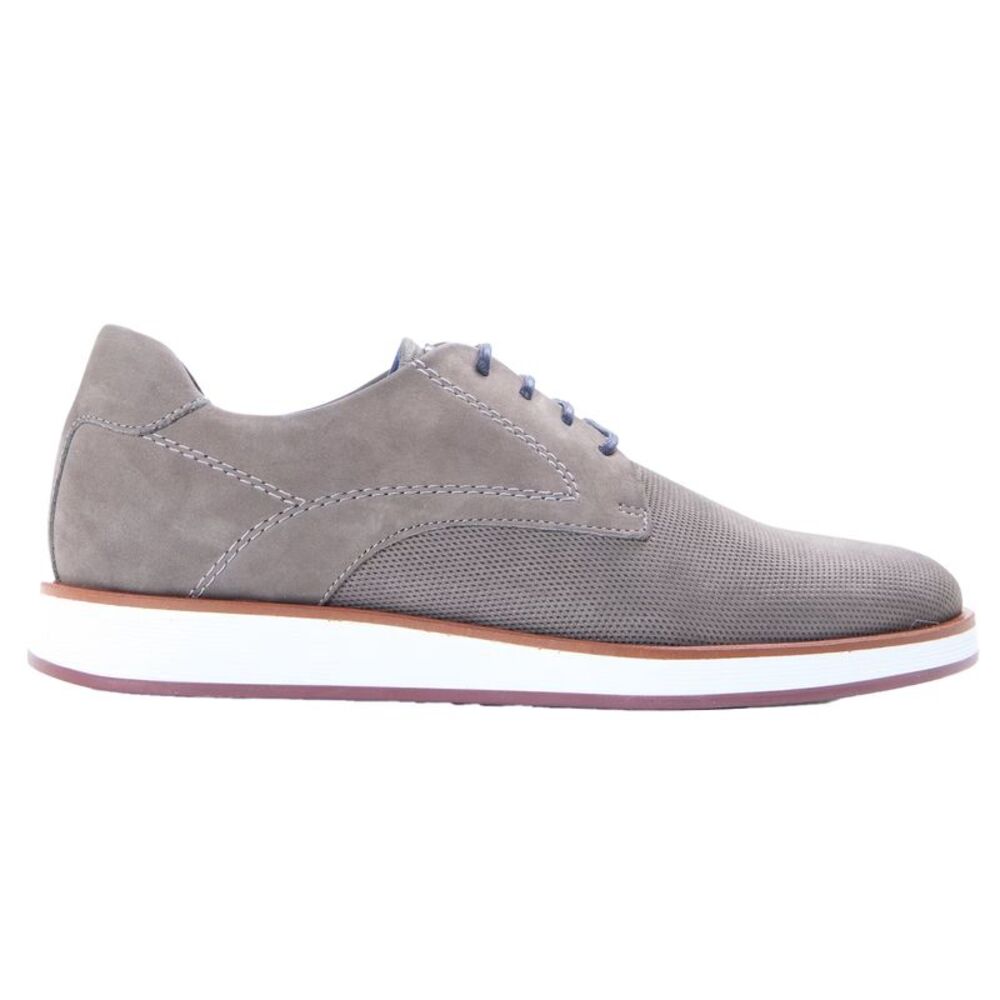 Dune London Mens Leather Derby Shoes / Gray